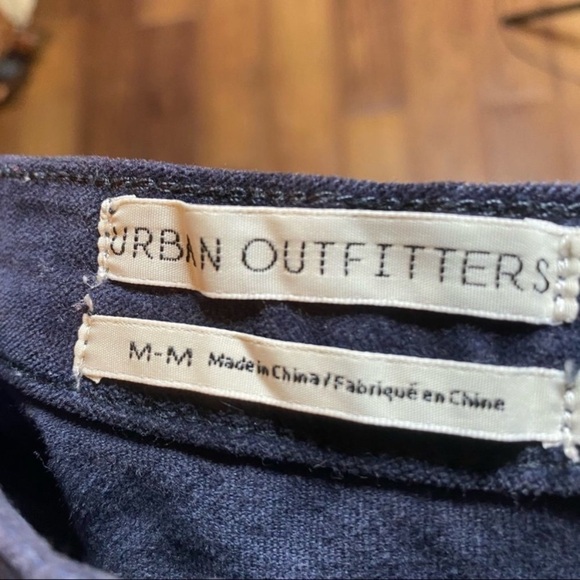 Urban Outfitters Blue Velveteen Button-Front Skirt - Size M - Picture 2 of 5